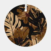 Kleurrijke aardbei: Waterverf roze erwten Glas Ornament (Achterkant)