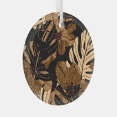 Kleurrijke aardbei: Waterverf roze erwten Glas Ornament (Voorkant Rechts)