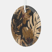 Kleurrijke aardbei: Waterverf roze erwten Glas Ornament (Voorkant links)