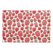 Kleurrijke aardbeien en dameskussen voor waterverf kussensloop (Achterkant)