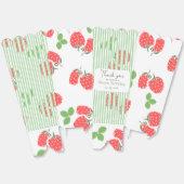 Kleurrijke aardbeien en groene strepen Verjaardag Bedankdoosjes (Ongevouwen)