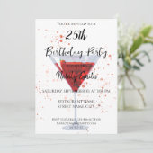 Kleurrijke aardbeimartini cocktail kaart (Staand voorkant)