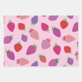 Kleurrijke aardbeivelden inpakpapier vel (Voorkant 2)