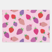 Kleurrijke aardbeivelden inpakpapier vel (Voorkant)