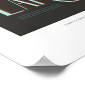 Kleurrijke  Aarde als oase voor ruimtevaart Poster (Hoek)