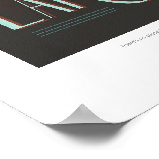 Kleurrijke  Aarde als oase voor ruimtevaart Poster (Hoek)