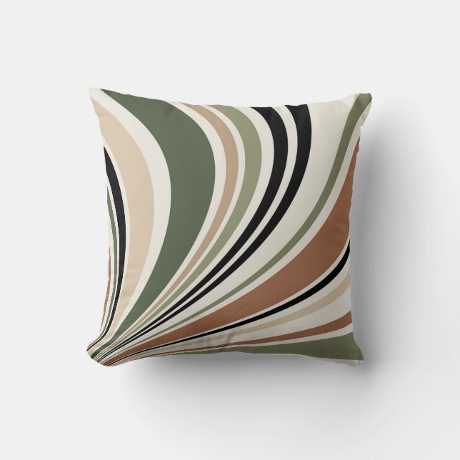 Kleurrijke aarde kleuren retro vibes kussen (Voorkant)
