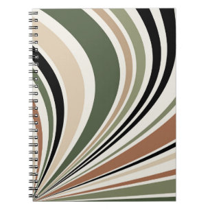 Kleurrijke aarde kleuren retro vibes notitieboek