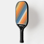 Kleurrijke Aarde Tonen Patroon personaliseren met Pickleball Paddle (Links)