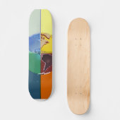 Kleurrijke aarde van skateboard (Voorkant)