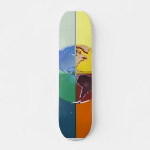 Kleurrijke aarde van skateboard