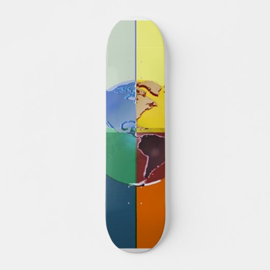Kleurrijke aarde van skateboard (Voorkant)