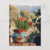 Kleurrijke aardewerk met bloemen [stille levensduu briefkaart (Voorkant)