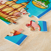 Kleurrijke Abacos eilanden kaart Legpuzzel (Zijkant)
