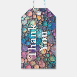 Kleurrijke Abalone Bubbels Custom Gift Label Cadeaulabel