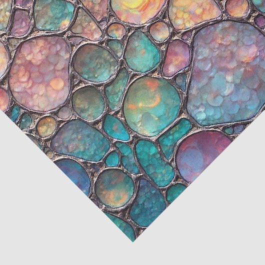 Kleurrijke Abalone Bubbels Tissue Papier (Detail)