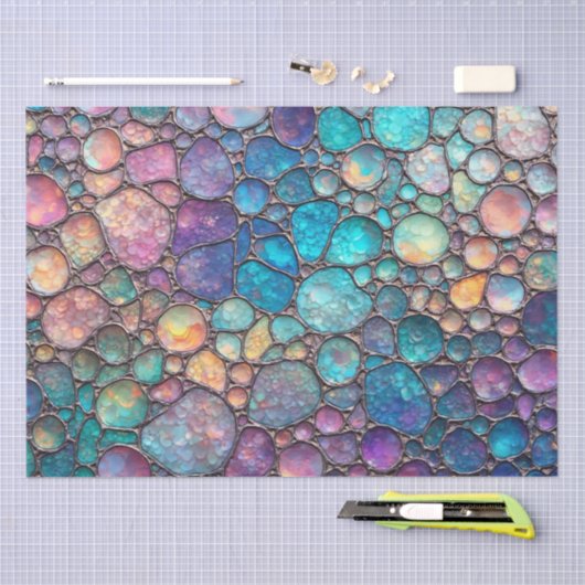 Kleurrijke Abalone Bubbels Tissue Papier (Craft)