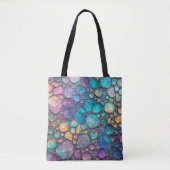 Kleurrijke Abalone Bubbels Tote Bag (Voorkant)