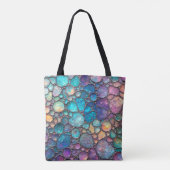 Kleurrijke Abalone Bubbels Tote Bag (Achterkant)