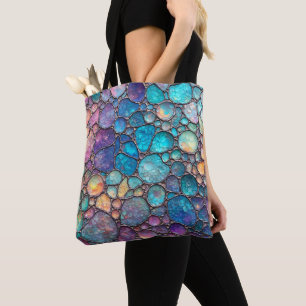 Kleurrijke Abalone Bubbels Tote Bag