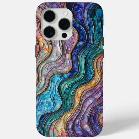 Kleurrijke Abalone Rippled Waves Case-Mate iPhone Case (Achterkant)