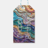 Kleurrijke Abalone Rippled Waves Custom Gift Label Cadeaulabel (Voorkant)