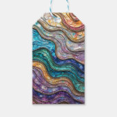 Kleurrijke Abalone Rippled Waves Gift Label Cadeaulabel (Voorkant)