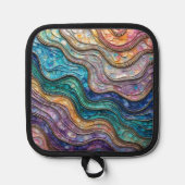 Kleurrijke Abalone Rippled Waves Pannenlap (Voorkant)