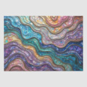 Kleurrijke Abalone Rippled Waves Tissue Paper Tissuepapier (Voorkant)