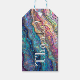 Kleurrijke Abalone Ripples Custom Gift Label Cadeaulabel