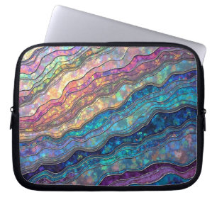 Kleurrijke Abalone Ripples Electronics Bag Laptop Sleeve