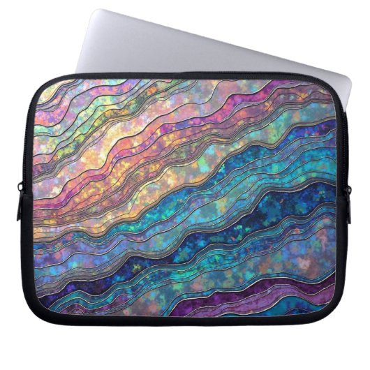 Kleurrijke Abalone Ripples Electronics Bag Laptop Sleeve (Voorkant)