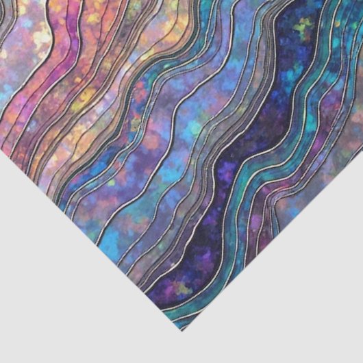 Kleurrijke Abalone Ripples Tissue Paper Tissuepapier (Detail)