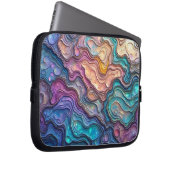 Kleurrijke Abalone Swirls Electronics Bag Laptop Sleeve (Voorkant Rechts)