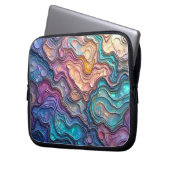 Kleurrijke Abalone Swirls Electronics Bag Laptop Sleeve (Voorkant Links)