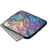 Kleurrijke Abalone Swirls Electronics Bag Laptop Sleeve (Voorkant onderkant)