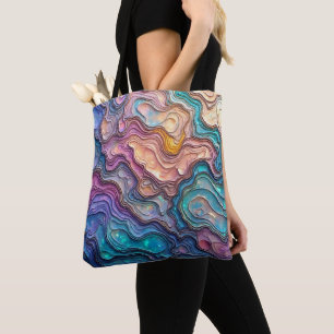Kleurrijke Abalone wervelingen Tote Bag