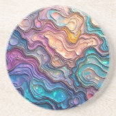 Kleurrijke Abalone wervelingen Zandsteen Onderzetter (Voorkant)