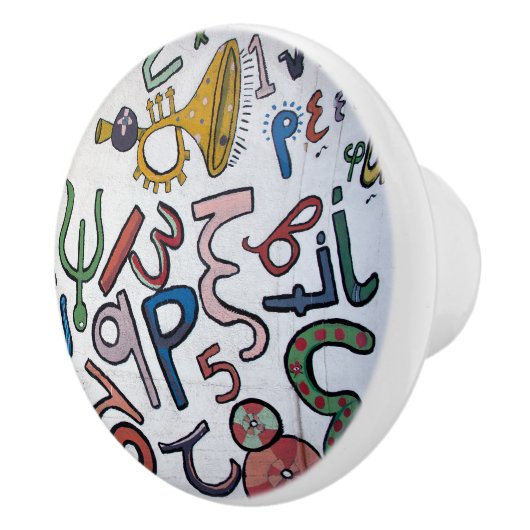 Kleurrijke ABC Keramische Trek Keramische Knop (Rechts)