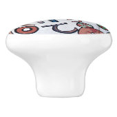 Kleurrijke ABC Keramische Trek Knop (Zijkant)