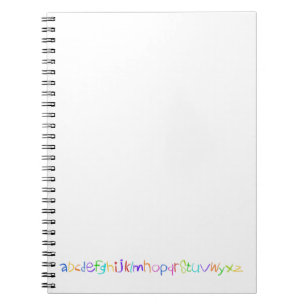 Kleurrijke ABC Regenboogkrijtjes Kinderlijk Handsc Notitieboek