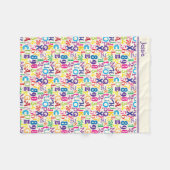 Kleurrijke ABC's en 123s Fleece Deken (Voorkant (Horizontaal))