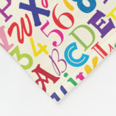 Kleurrijke ABC's en 123s Fleece Deken (Hoek)