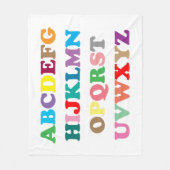 Kleurrijke ABC's Fleece Deken (Voorkant)