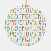 Kleurrijke ABC's Keramisch Ornament (Voorkant)
