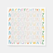 Kleurrijke ABC's Servetten (Voorkant)