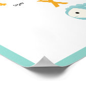 Kleurrijke ABC's | Turquoise Lijst Animal Alphabet Poster (Hoek)