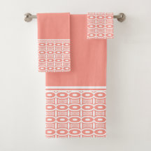 Kleurrijke abrikoos en witte abstracte geometrisch