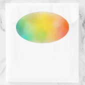 Kleurrijke Abstract Aangepaste Lege Sjabloon Blauw Ovale Sticker (Tas)