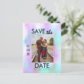 Kleurrijke Abstract Bright Save The Dates Foto Briefkaart (Staand voorkant)